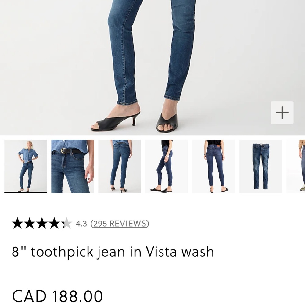NWT J.Crew Women’s Toothpick Jean - Picture 10 of 10